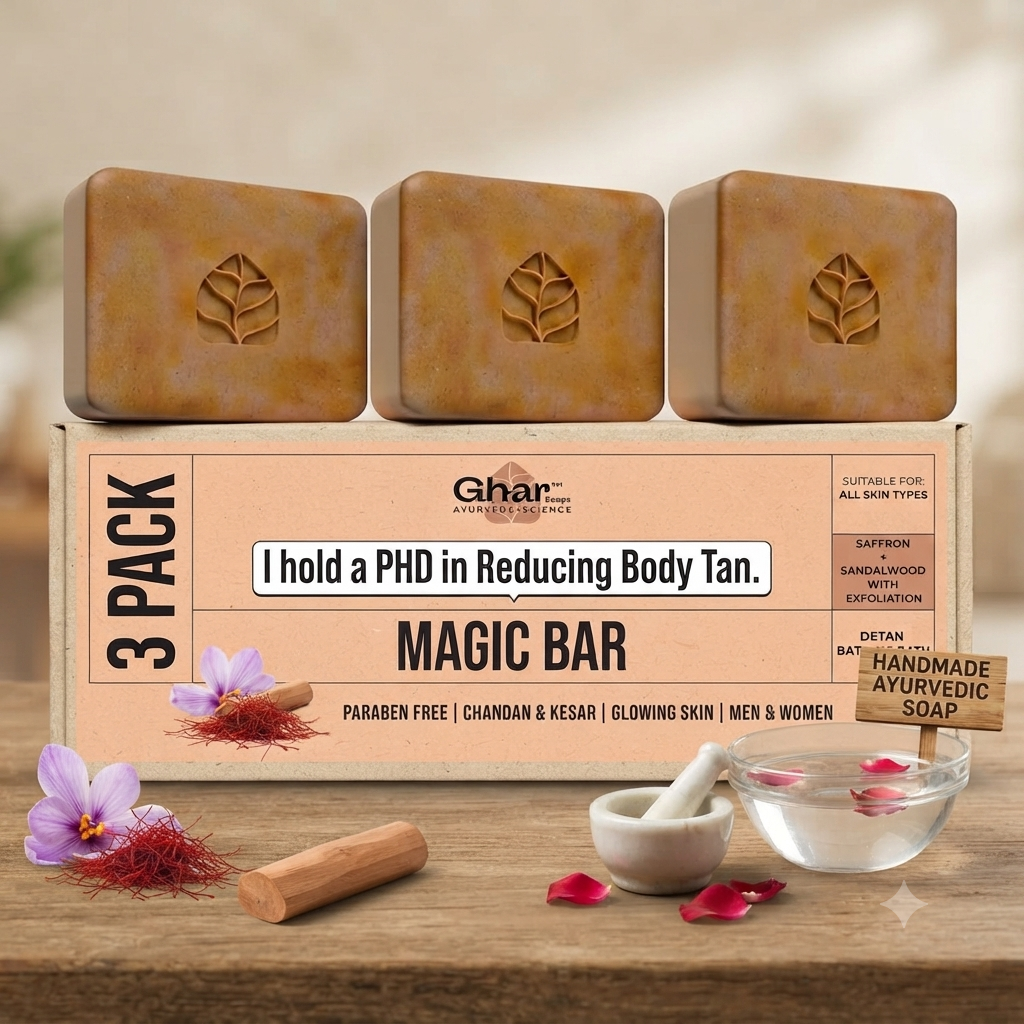 Organic Glow & Refresh Bath Soap – 300g (Pack of 3) | Deep Clean Dirt & Grime, Brightening Natural Formula