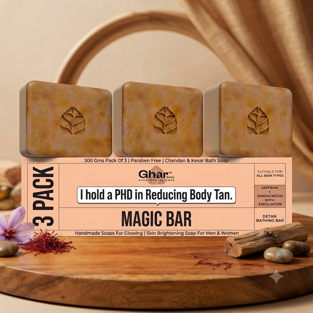 Organic Glow & Refresh Bath Soap – 300g (Pack of 3) | Deep Clean Dirt & Grime, Brightening Natural Formula