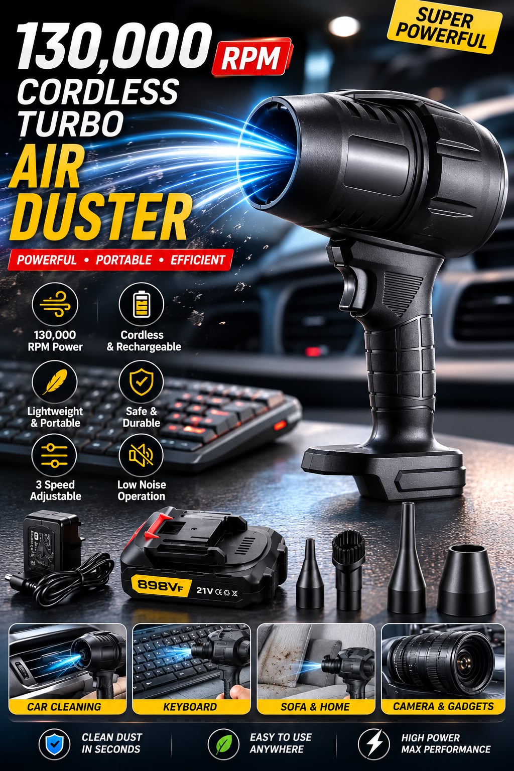 Turbo Air Duster Cordless Turbo Air Duster